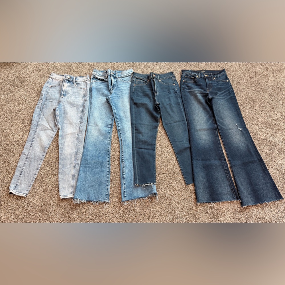 4 Pairs Express Stylish Women's Blue Jeans Collection - Picture 4 of 9